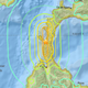 The epicenter of the strongest earthquake that triggered a tsunami in Indonesia on Friday.